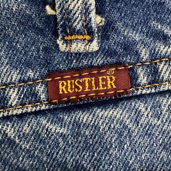 Rustler Jeans Regular Fit Straight Leg Mens 36 X 32 100% Cotton Blue Jeans - Picture 5 of 11